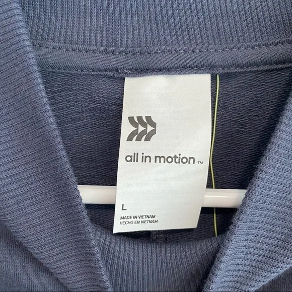 All in Motion™ Women's French Terry Butter Wash Sweatshirt Slate Size L - Picture 9 of 11